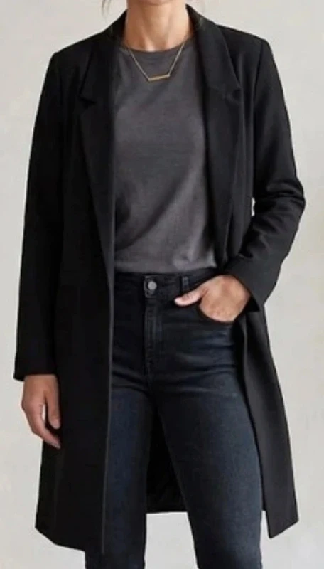 Blazer fluido negro oversize Stradivarius Talla S chaqueta fina